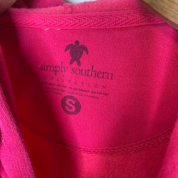 Simply Southern Hot Pink Hoodie Sweatshirt Sz Small - Picture 5 of 7